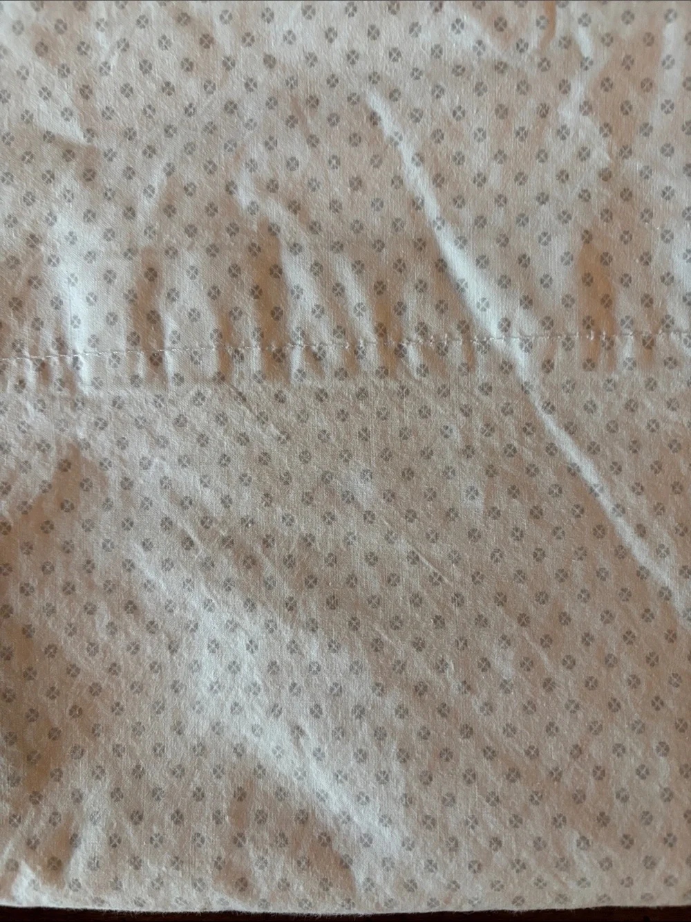 1 Ralph Lauren White Patterned Cotton Pillowcase - Soft Home Bedding